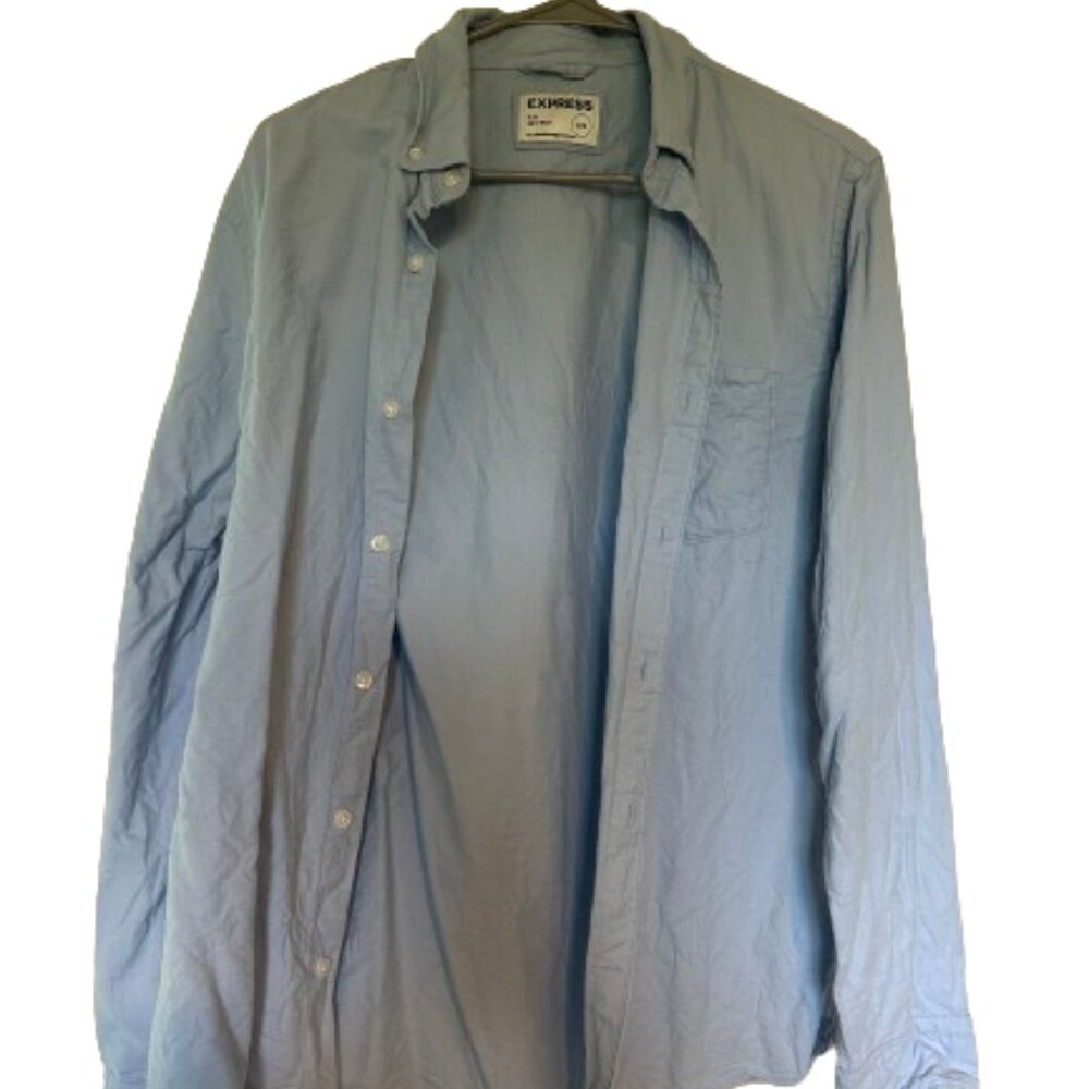 Classy Express Light Blue Button Down - image 1